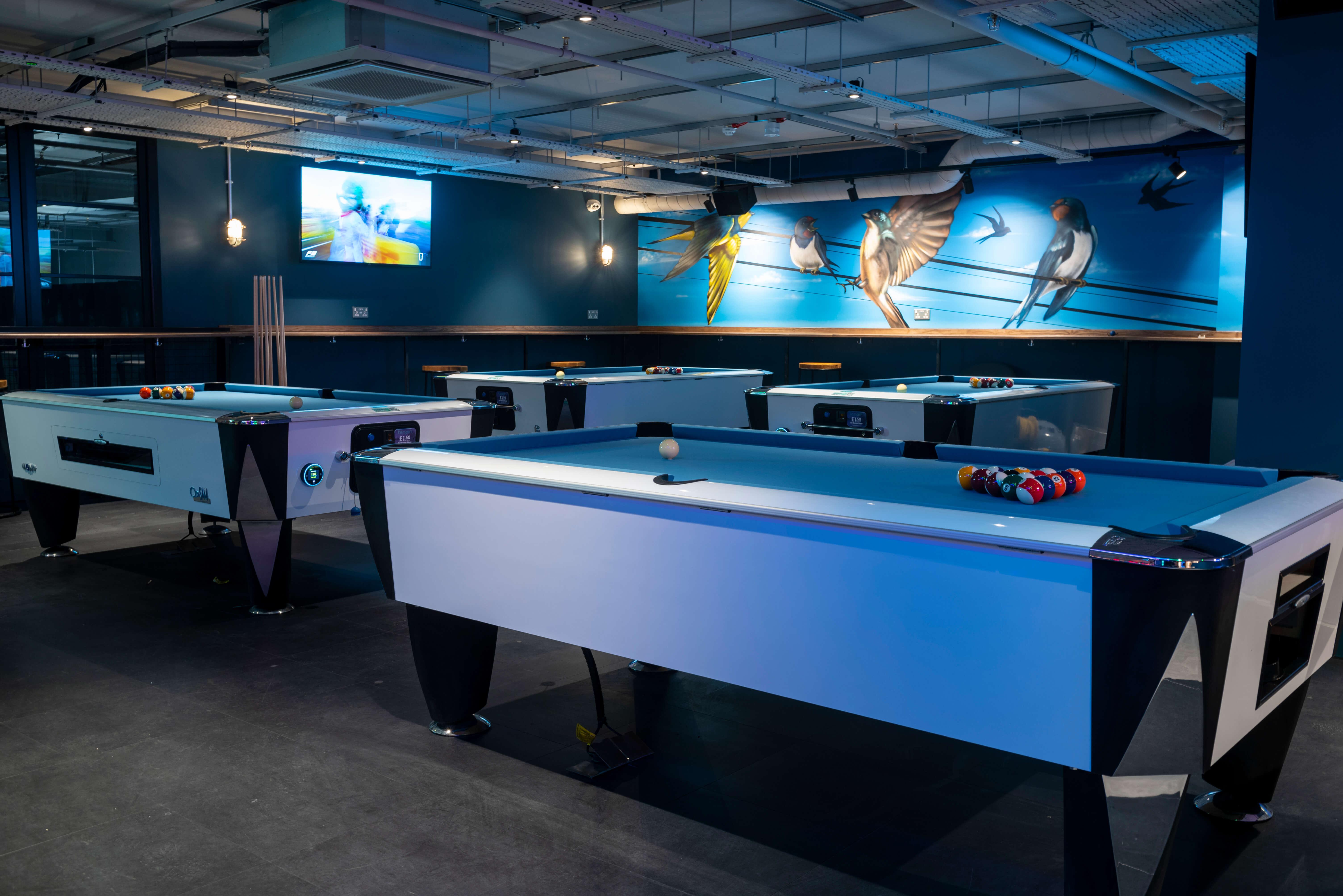 Pool Tables Blue Tenpin Printworks