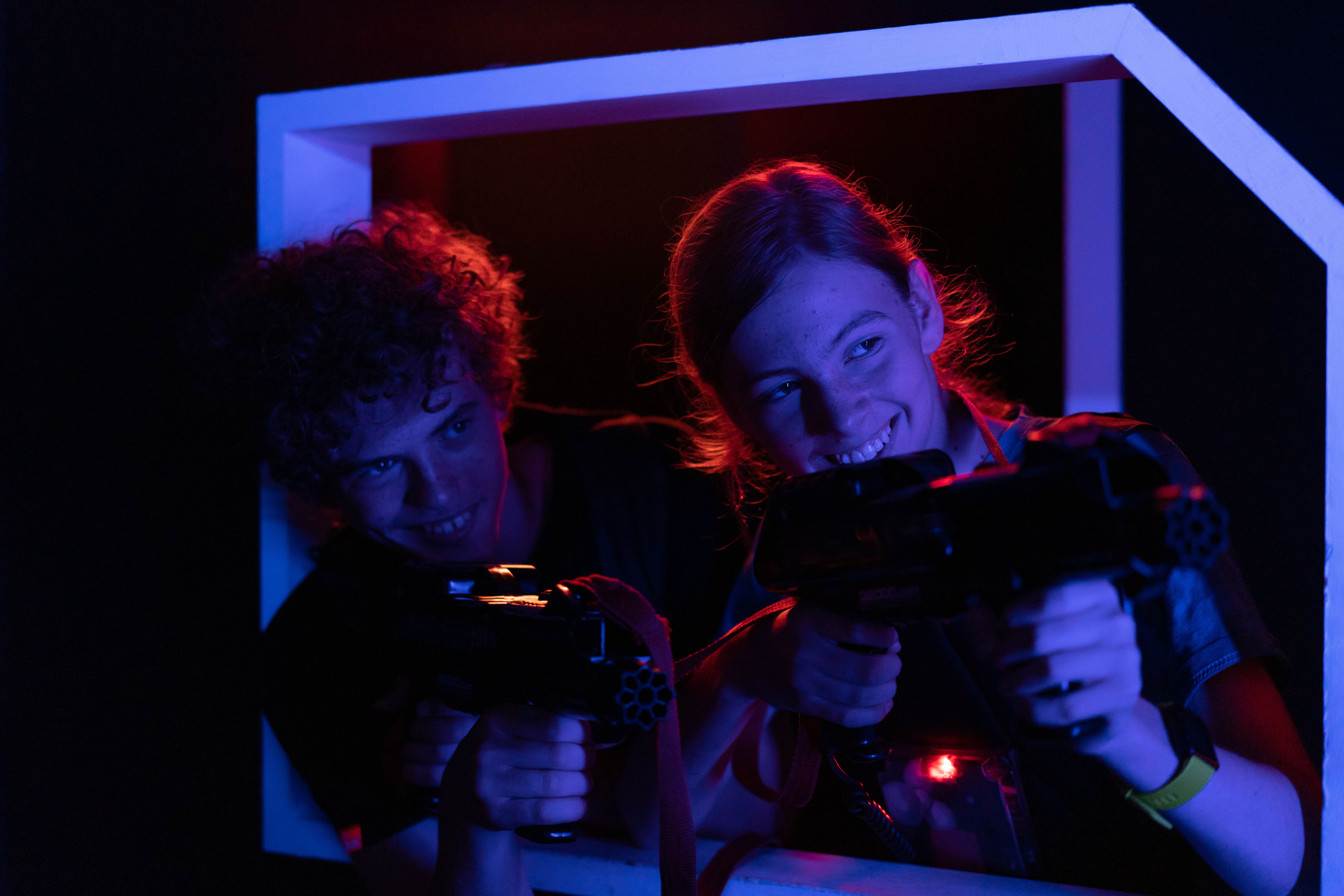 Laser Tag Boy And Girl Team