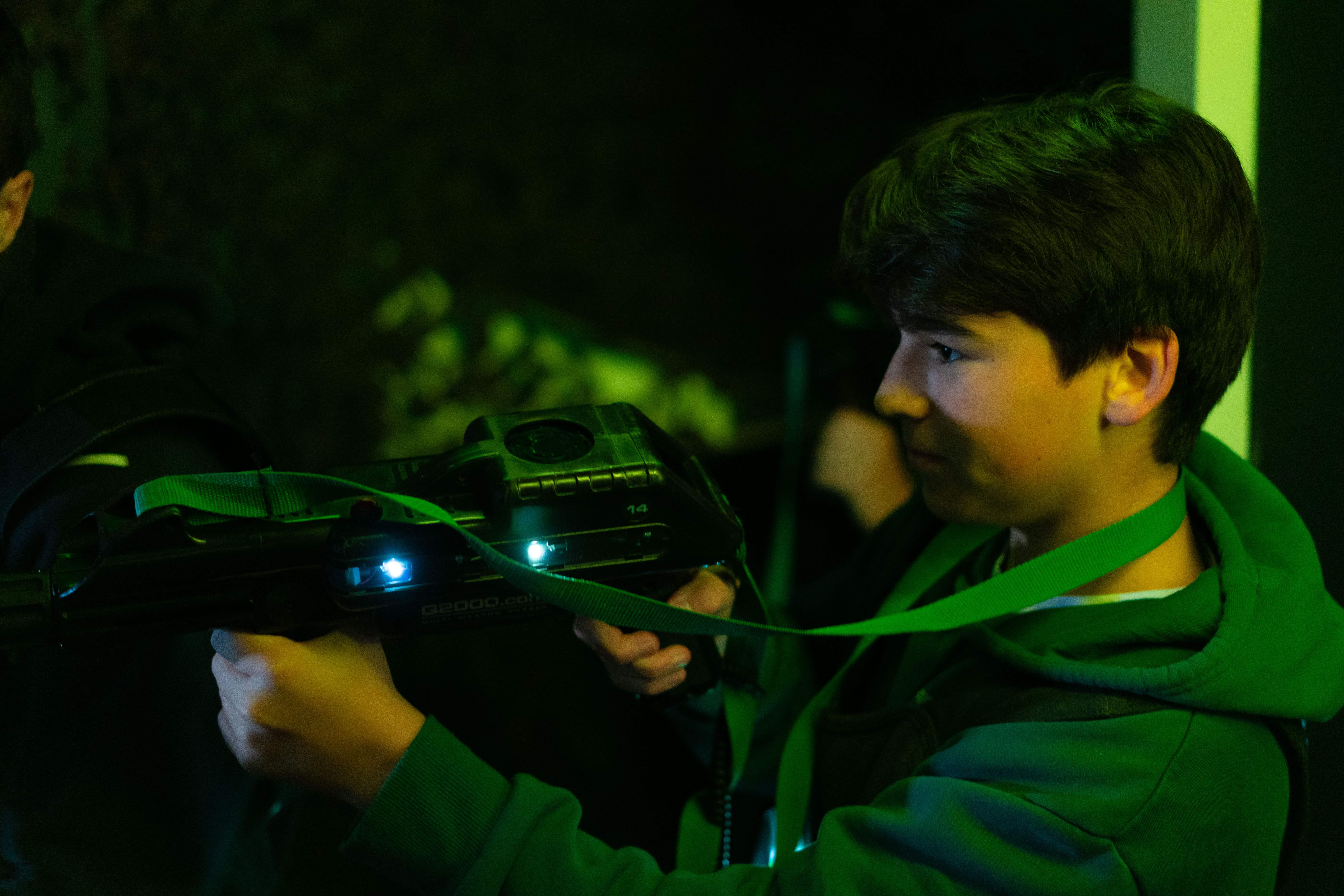 Boy Shooting Laser Gun