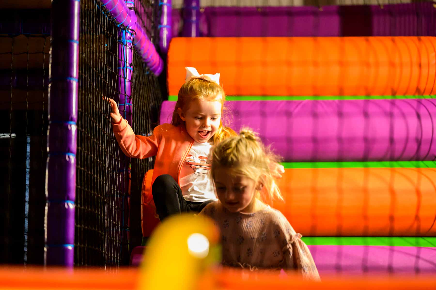 Girls Having Fun At Pingos Soft Play