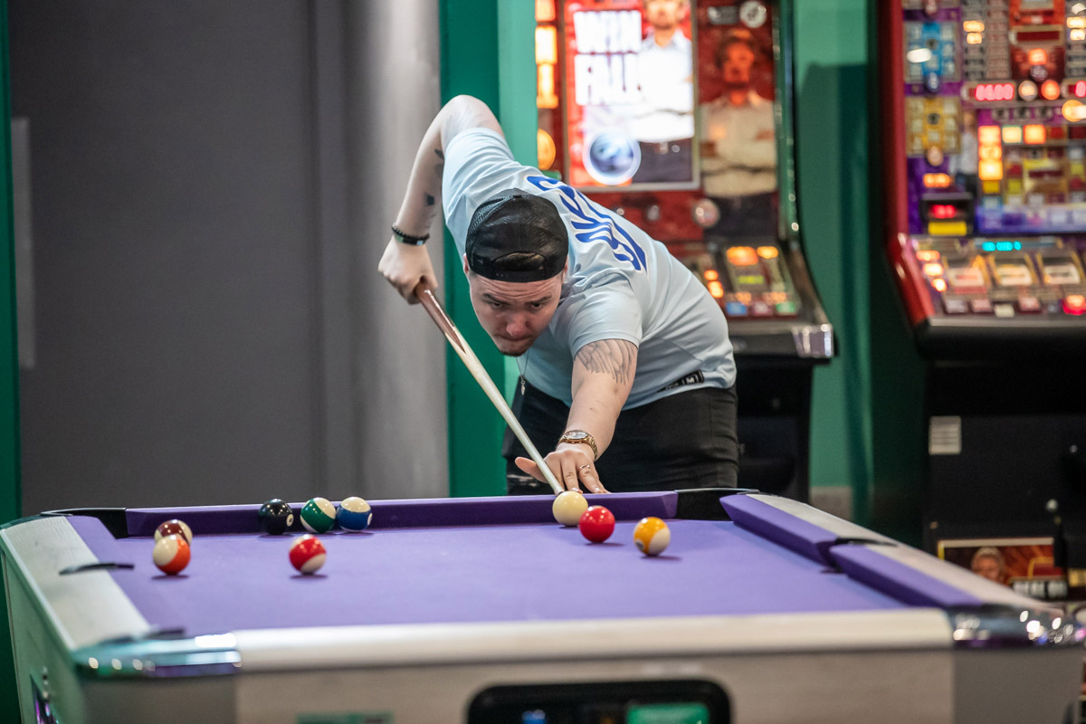 Man Playing Pool At Tenpin Bexleyheath