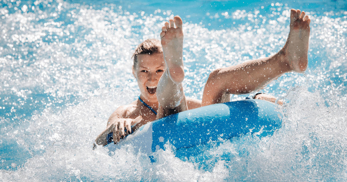 woman on water ride