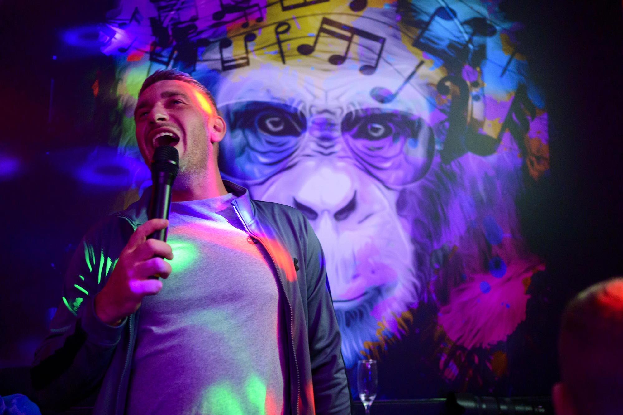 Man Singing In Karaoke Room (1)