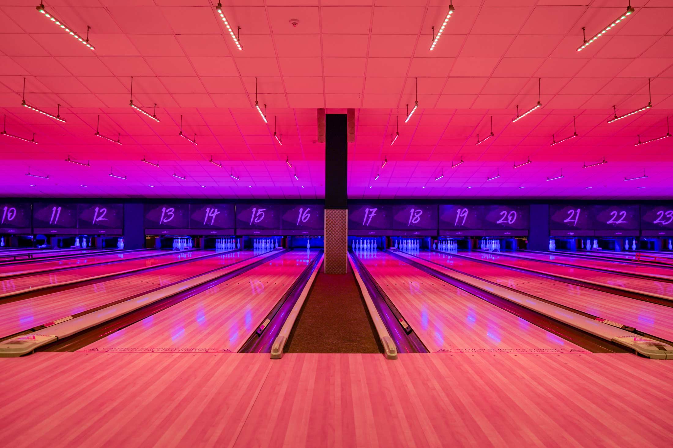 Cambrige Bowling Lane Pink Hue Front On