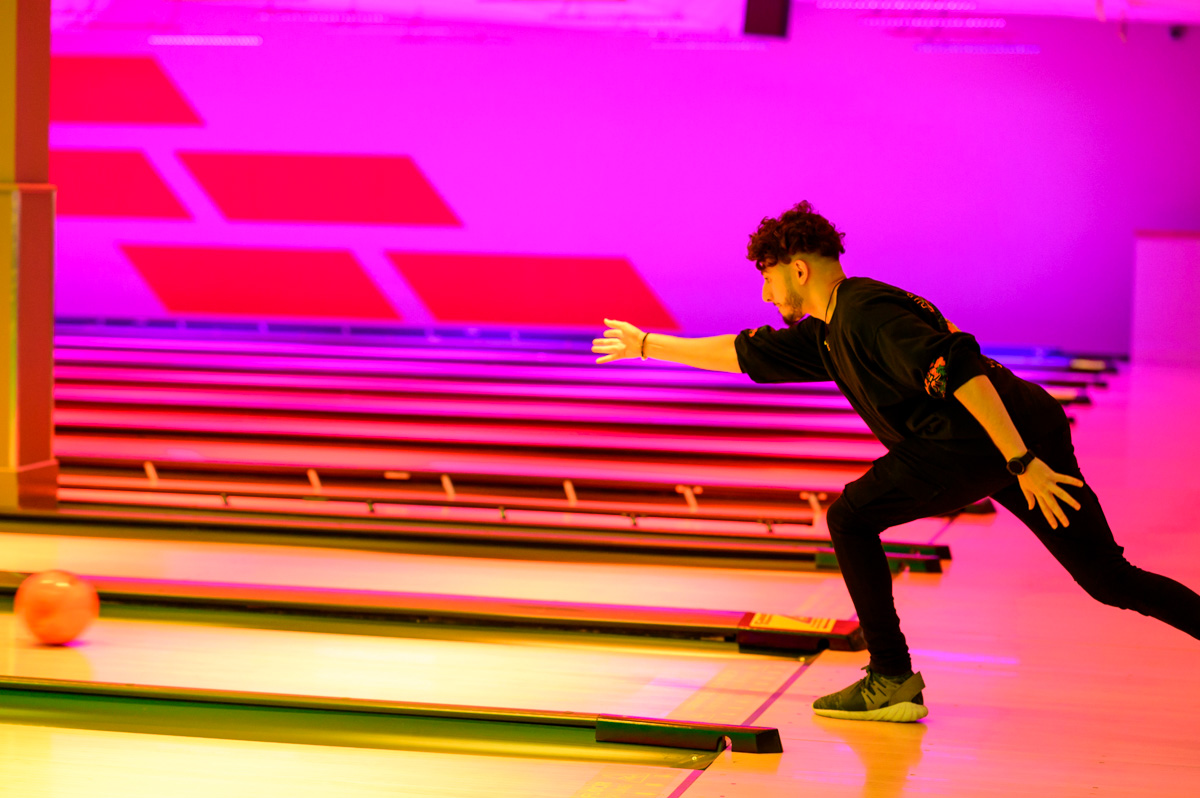 Man Bowling At Tenpin Stoke