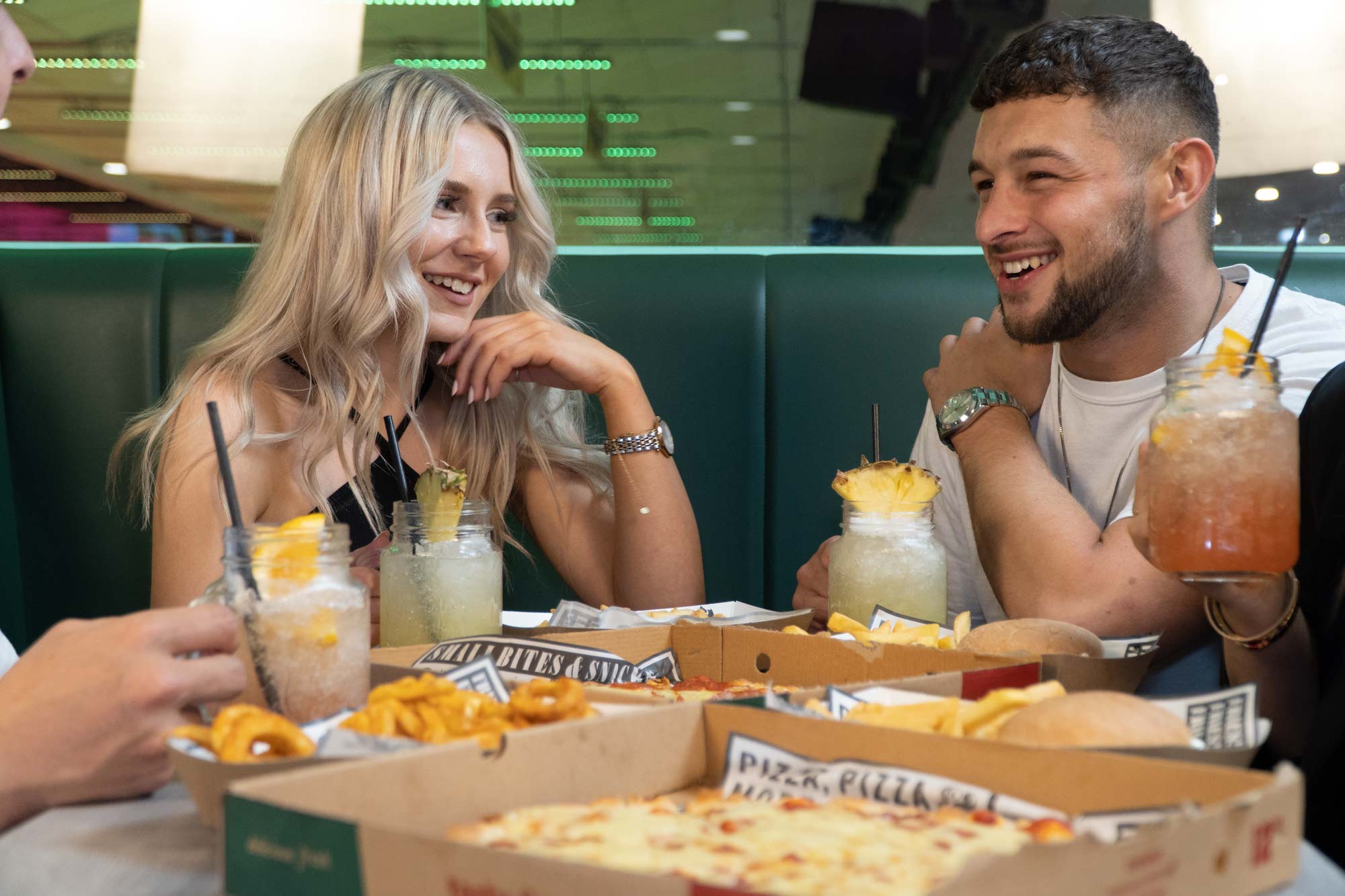 Customers Enjoying Food
