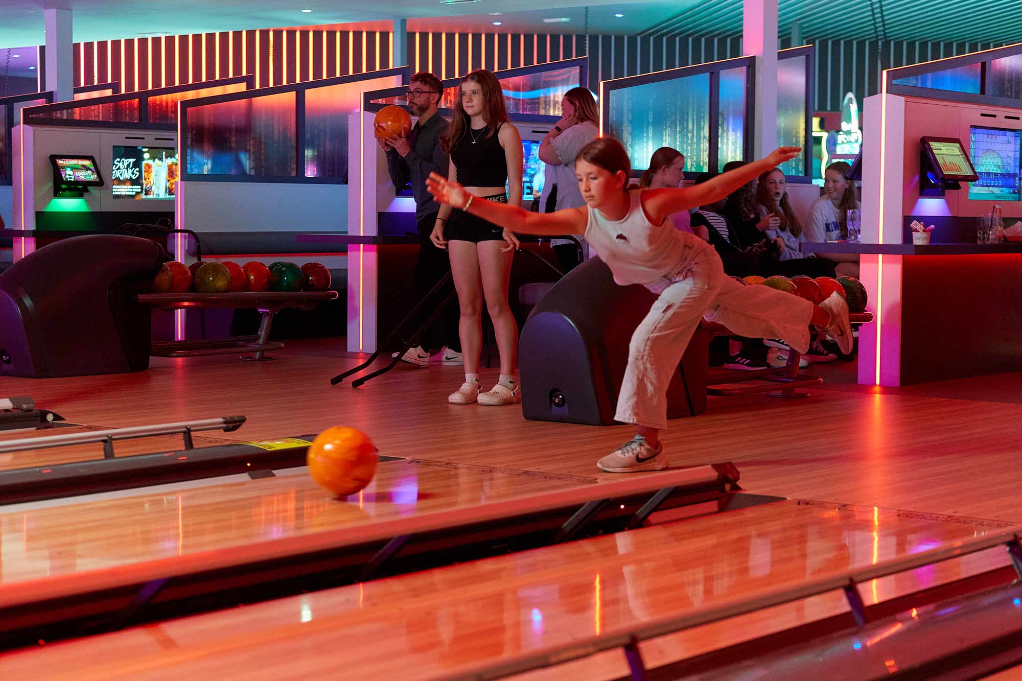 Milton keynes bowling teenage girl mid shot