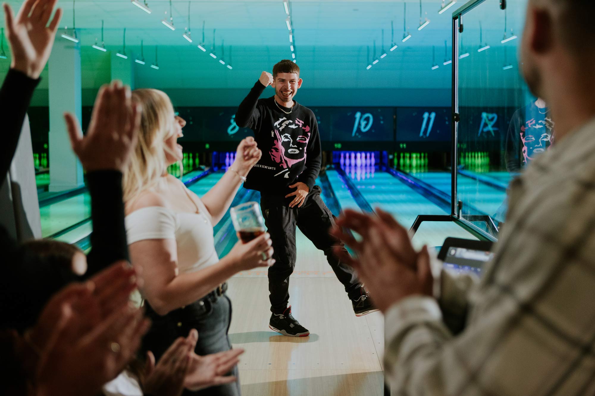 Northampton bowling friends having fun
