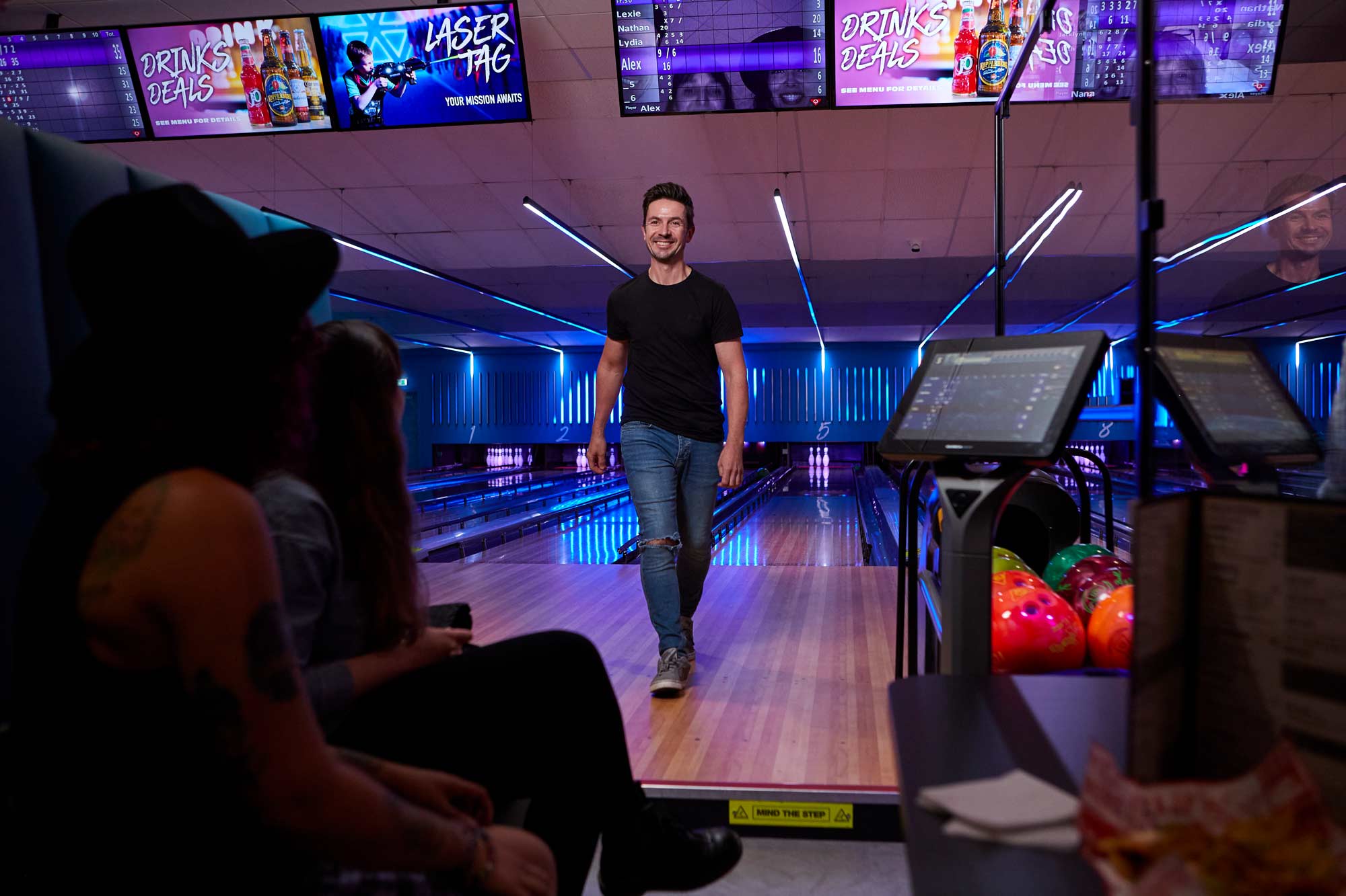 Bowling Stafford Man On Ten Pin Bowling Lane