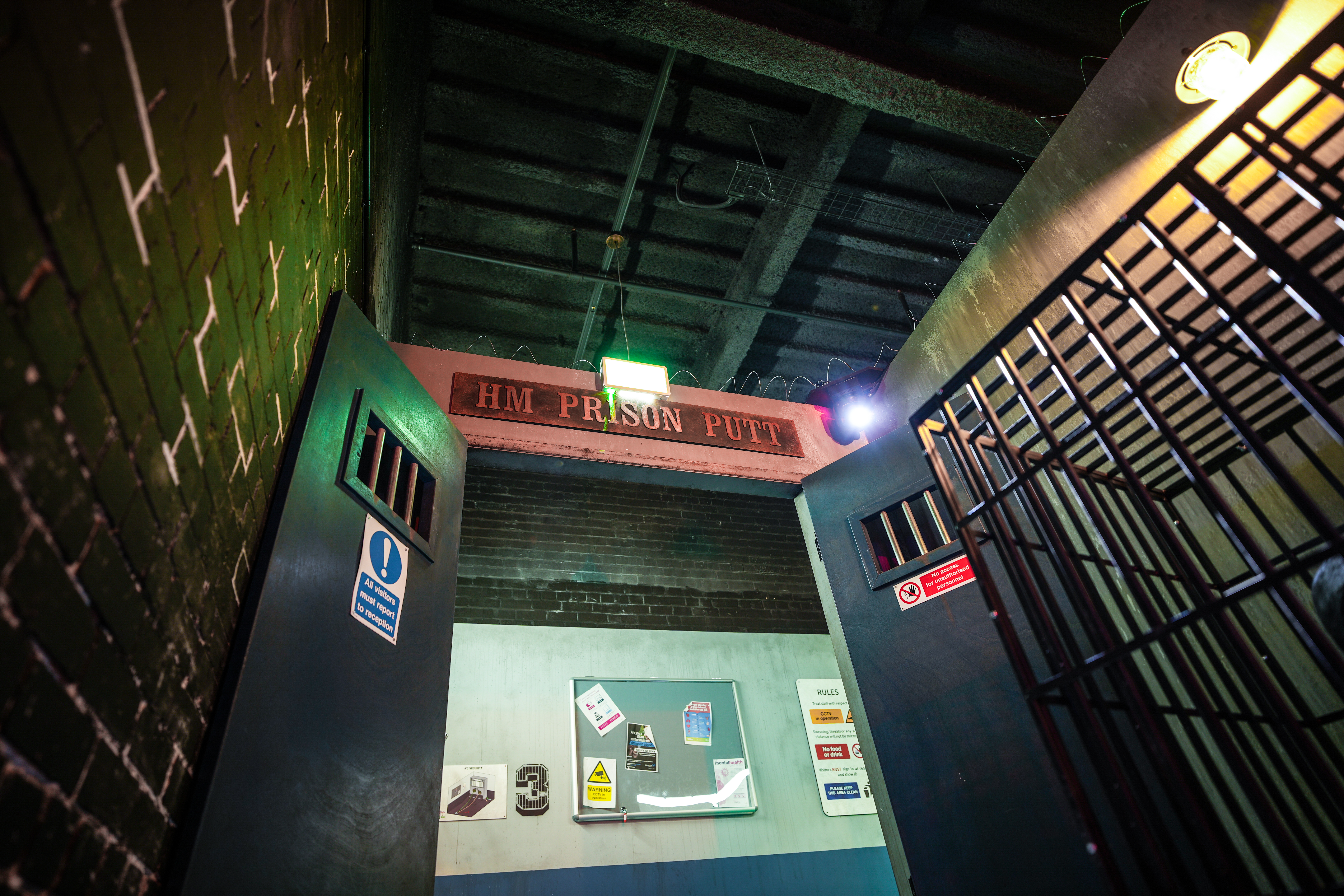 Crazy Golf Sheffield Prison Putt Sign