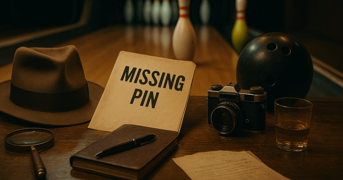 Missing Pin Sign On Paper In Front Of Bowling Lane (1)